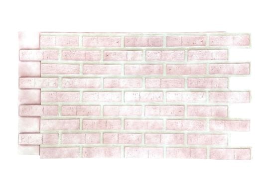 Whitewash Faux Contemporary Brick Interlocking Wall Panels