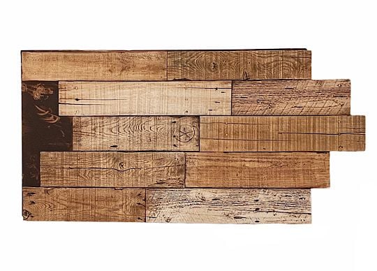 Interlocking Deconstructed Faux Pallet Wood Wall Panels