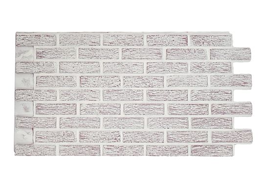 Whitewash Faux Lincoln Brick Wall Panel