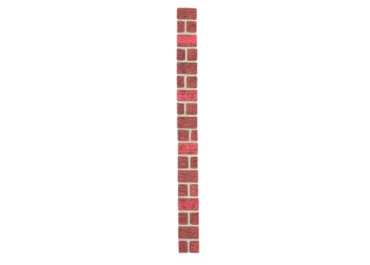 Leadger Red Color Lincoln Brick Ledger - Dark Red with Gray Grout