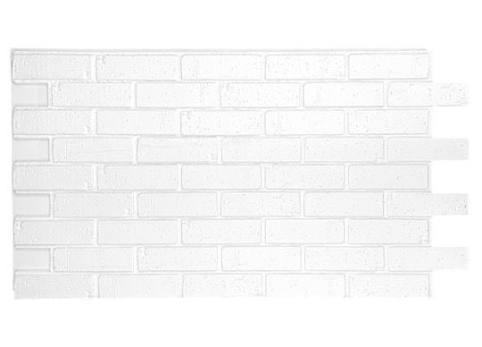 White Faux Modern Brick Interlocking Wall Panels