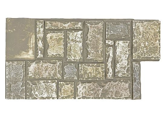Cream Frost Faux Quarry Stone Wall Panels - Interlocking Fit