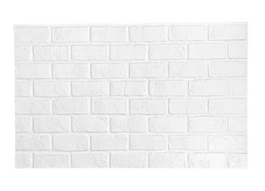 White Faux Rustic Brick Standard Wall Panels