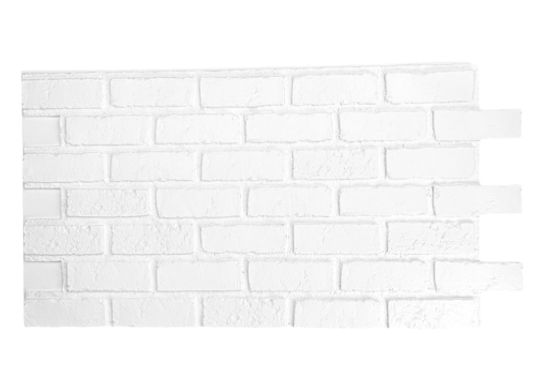 White Faux Antique Brick Interlocking Wall Panel