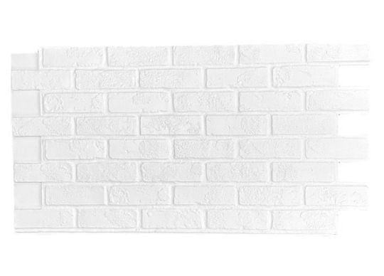 White Faux Rustic Brick Interlocking Wall Panels