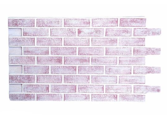 Whitewash Faux Smooth Brick Interlocking Wall Panels
