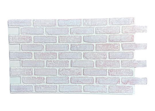 Whitewash Faux Worn Brick Interlocking Wall Panels