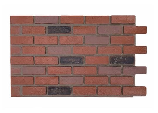 Tumbled Select Brick Faux Wall Panels-Interlock
