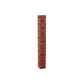 Select Brick Tumbled Select Brick Corner Red Brick Gray Grout