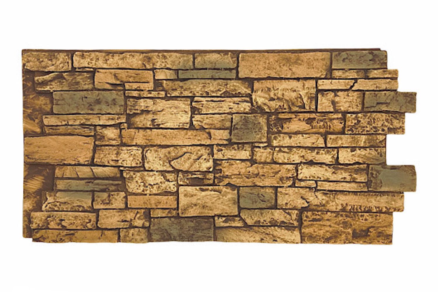 Tan Faux Carolina Stone Wall Panels - Interlocking Fit, image size:1500x1000