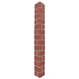 Select Brick Antique Select Brick Corner Red Brick Gray Grout