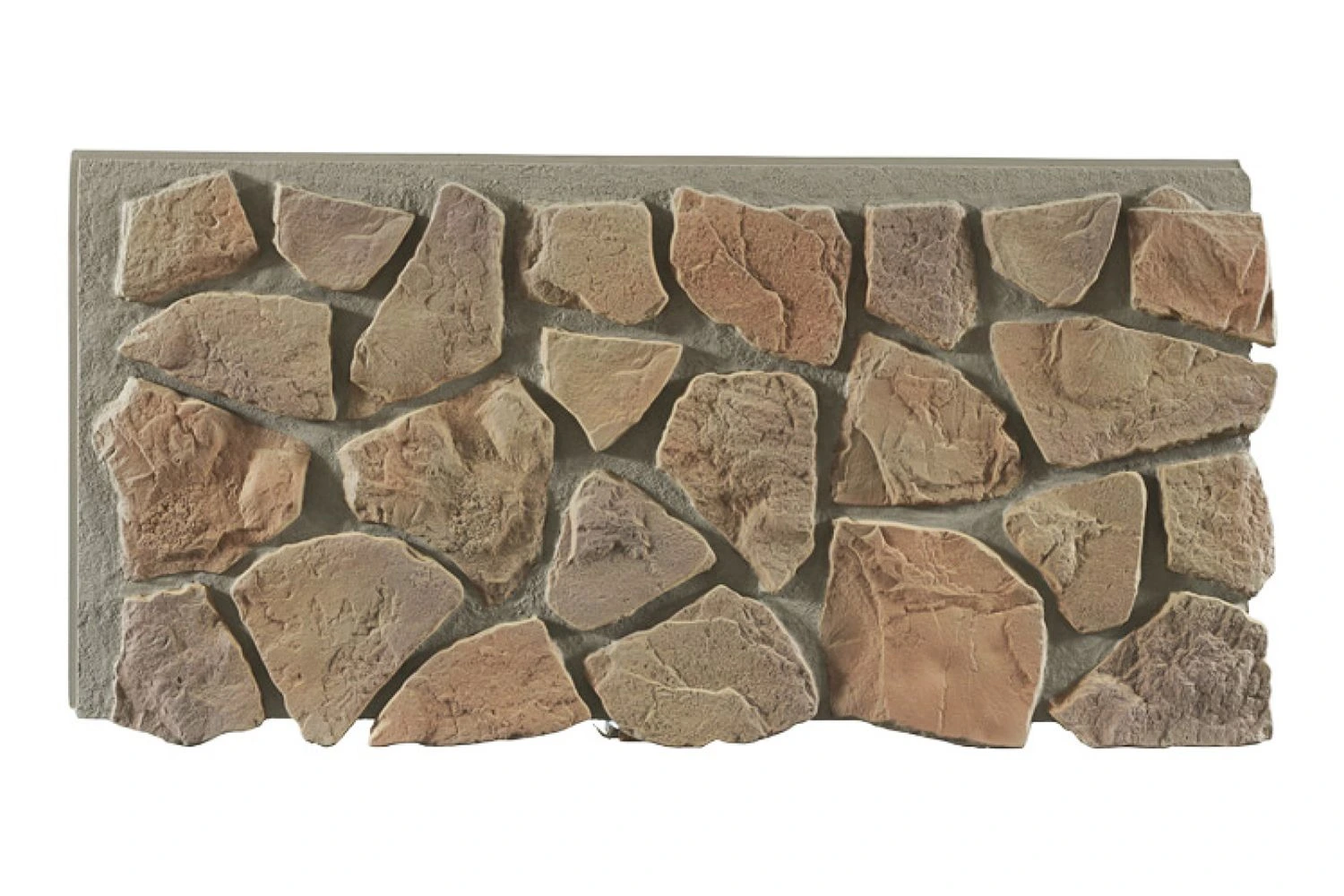 Burnt Orange Faux Random Rock Wall Pa...