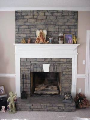 How To Create A Stacked Stone Fireplace, Faux Stone Fireplace Surround Kits
