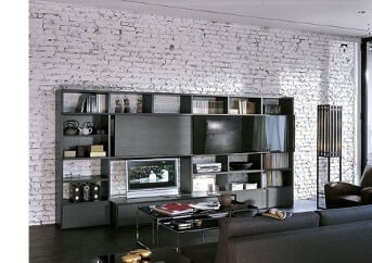 Brick Wall Contrasting a Modern Style Design with Single-Colored Brick