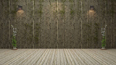 Bamboo Outdoor Accent Wall