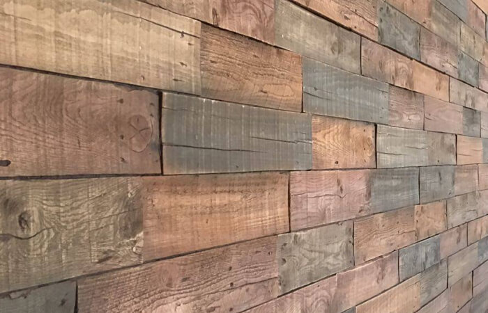 A wooden decorative wall panel.