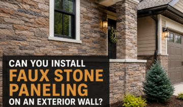 can you install faux stone paneling on an exterior wall