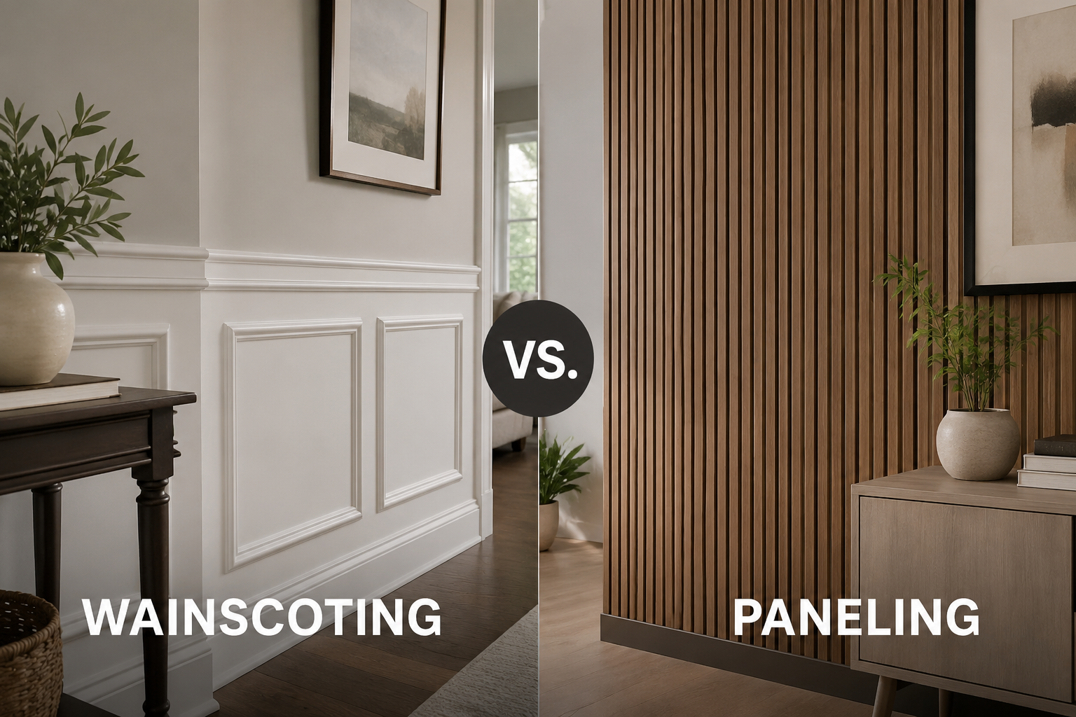 wainscoting vs paneling